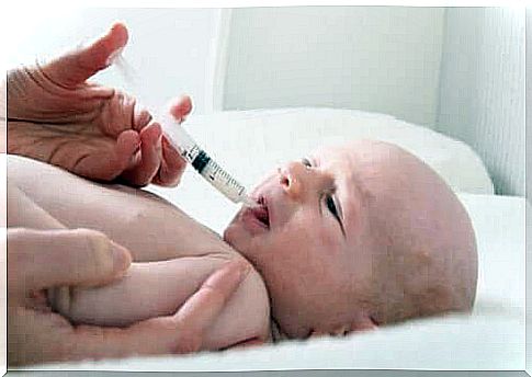Anemia in infants: baby receives medication