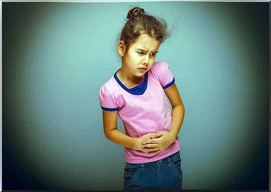 Functional abdominal pain in children: girl sticks to her stomach