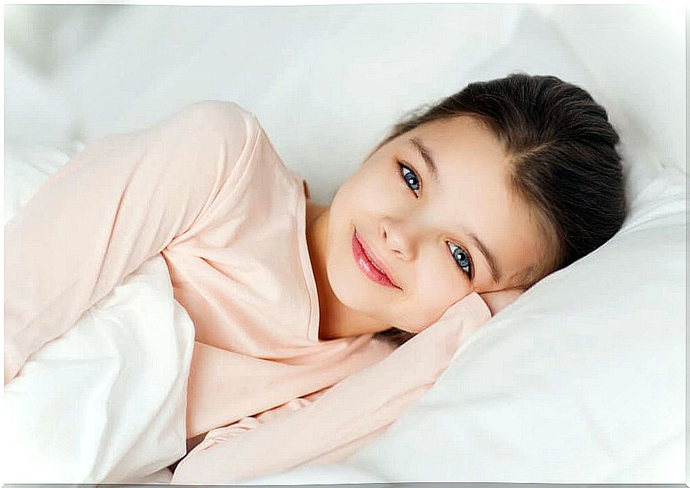 wake up in a good mood: children in bed