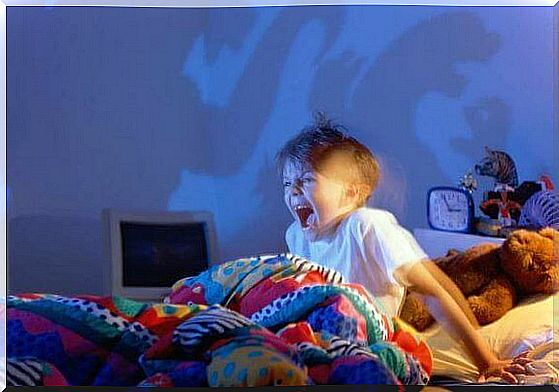 Children wake up terrified of a bad dream.